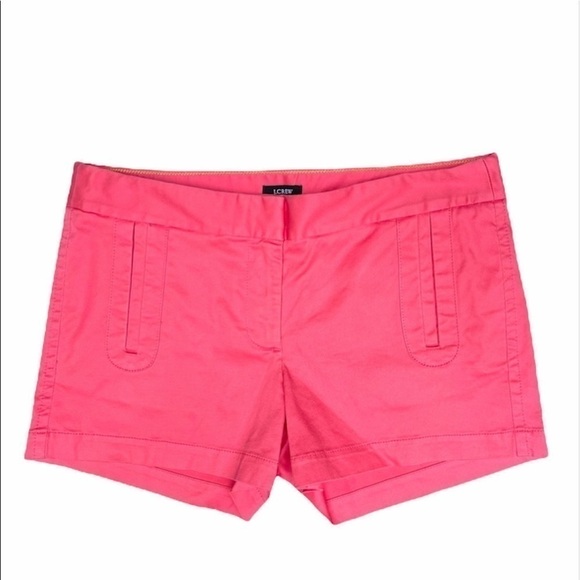 J. Crew Bright Coral Stretch Shorts Ladies Size 4